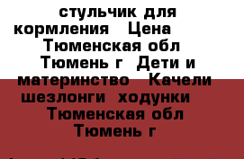 стульчик для кормления › Цена ­ 500 - Тюменская обл., Тюмень г. Дети и материнство » Качели, шезлонги, ходунки   . Тюменская обл.,Тюмень г.